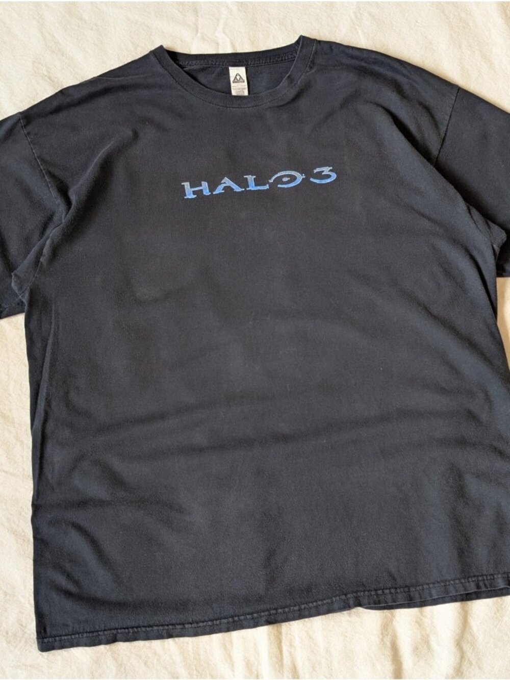 Vintage Halo 3 Double Sided Black Faded Video Game Tee Alstyle Cotton XL 2007